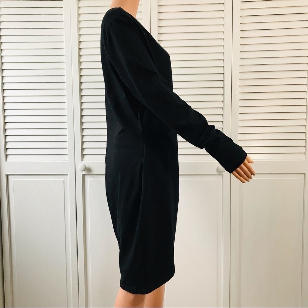 Price is firm New CHARLOTTE RUSSE Black V-Neck Long Sleeve Dress Size 1X - Picture 3 of 9
